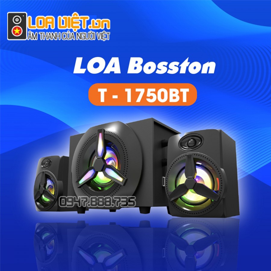 Loa vi tính Bosston T1750- 2.1 có Bluetooth, Đèn Led RGB